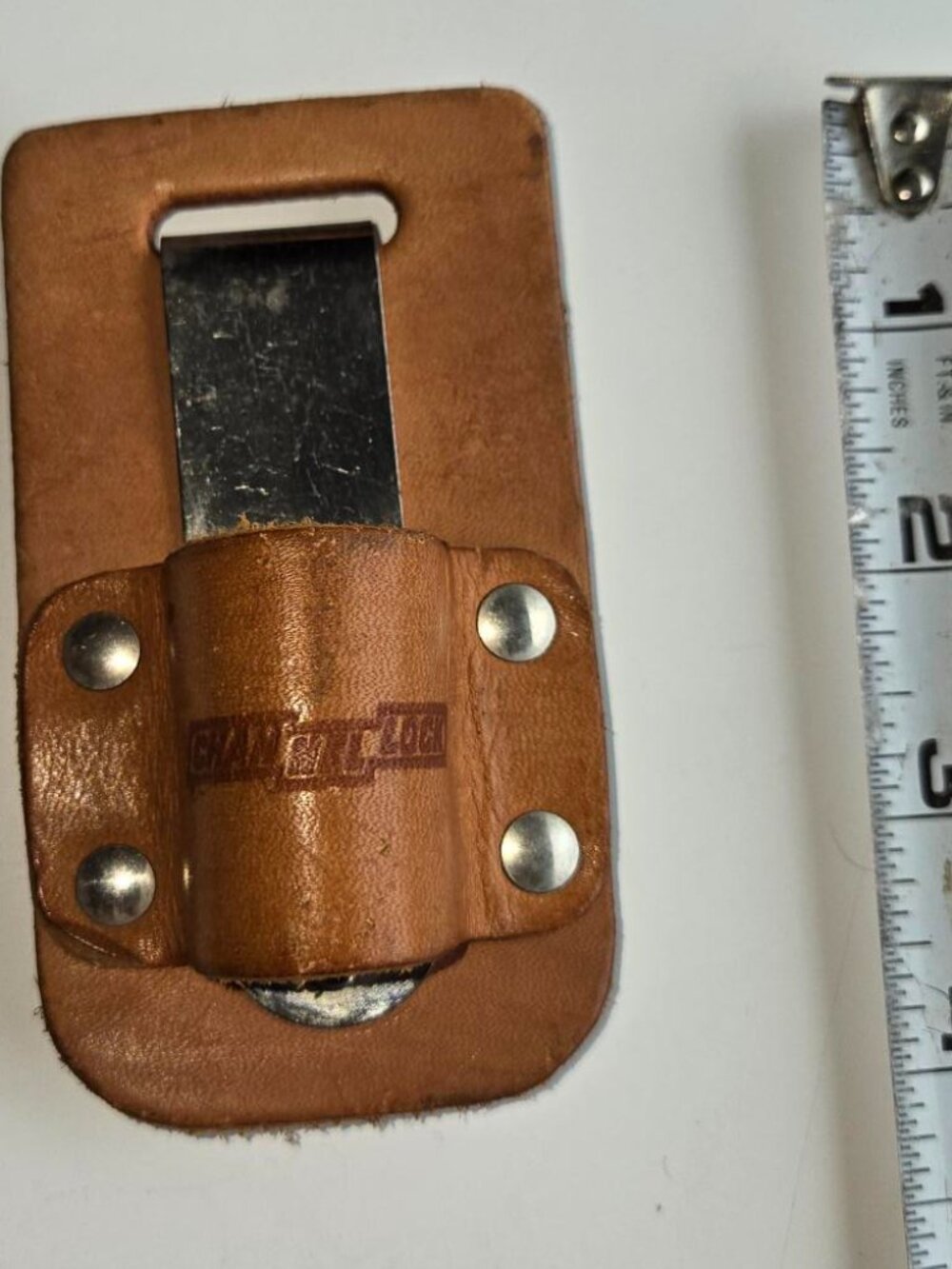 Channellock 906H Leather Holster Holder with metal belt clip